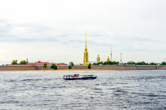 Petrograd fortress view from the shore
