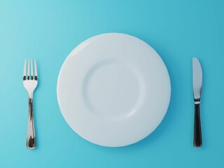 tableware, plate, fork, knive