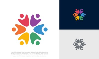 Global Community Logo Icon Elements Template. Community human Logo template vector. Community health care. Abstract Community logo