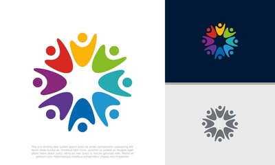 Global Community Logo Icon Elements Template. Community human Logo template vector. Community health care. Abstract Community logo