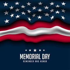 Memorial Day Background Design.