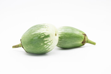 Eggplant or brinjal over on white background