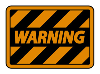 Warning Sign On White background