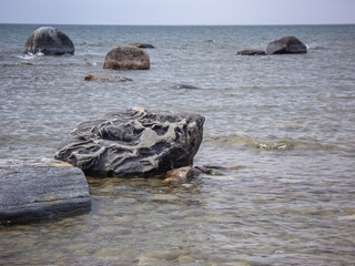 unique rock on the beach