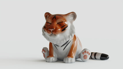 little tiger ceramic toy