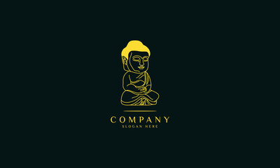 little monk, buddha logo