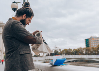 Modern hipster businessman