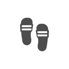 Slippers icon logo design illustration template