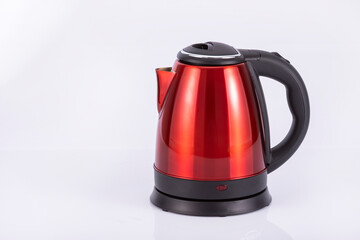 Electric kettle in glass - Neutral background