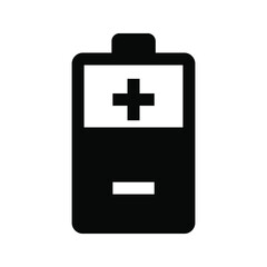 Battery vector icon color editable