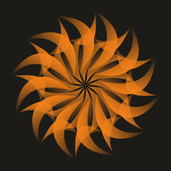 abstract orange flower