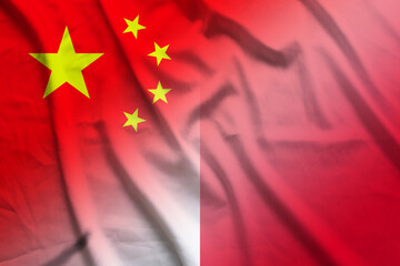 China and Malta political flag transborder contract MLT CXR