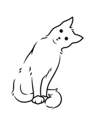 
Cat. Pet. Illustration of a cat on a white background.