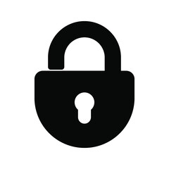 Web line icon. Padlock color editable
