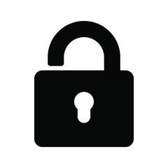 Web line icon. Padlock color editable