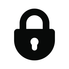 Web line icon. Padlock color editable