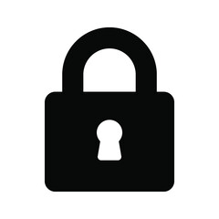 Web line icon. Padlock color editable