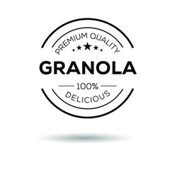 Creative (Granola) logo, Granola sticker, vector illustration.