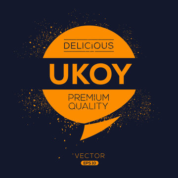 Creative (Ukoy) logo, Ukoy sticker, vector illustration.