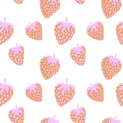 Fruit seamless strawberry pattern for fabrics and textiles and packaging and gifts and cards and linens