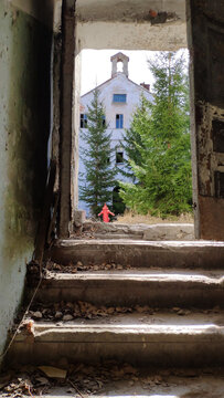 Abandoned psychiatric clinic Allenberg, Znamensk, Kaliningrad region.