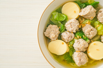 Clear Soup with Tofu and Minced Pork