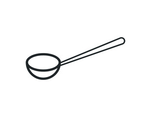 spoon icon, line vector illustration.