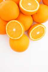 orange on a white