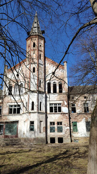 Abandoned psychiatric clinic Allenberg, Znamensk, Kaliningrad region.