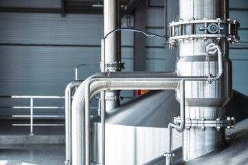 Heavy duty steel pipelines for pumping liquids.