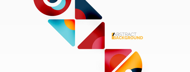 Creative geometric wallpaper. Minimal abstract background. Triangles and circles composition vector illustration for wallpaper banner background or landing page