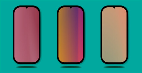 Smartphone screen mockup digital device vector illustration