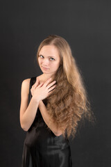 Fototapeta premium studio portrait of a woman with long hair