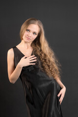 Fototapeta premium portrait of a woman with long hair