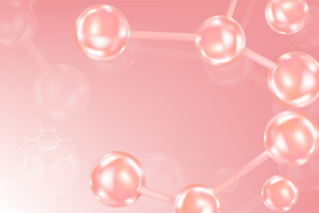 Pink scientific concept background with copy space, illustration vector.	