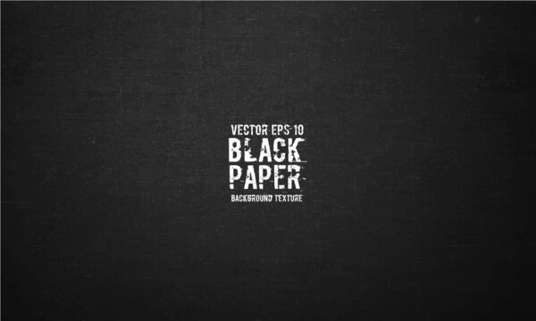 Black paper simple background texture template. Vector EPS 10.