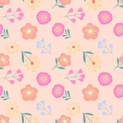 Fototapeta premium seamless background with flowers