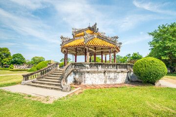 Fototapeta premium As the nation's ancient capital, Hue is capable of boasting plenty of historical beauty. Hue citadel is a world heritage site and provides a great place for visitors to discover
