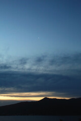 Night sky in the mountains