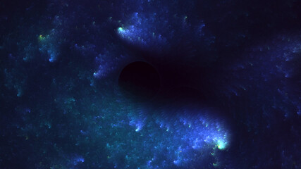 3D rendering abstract multicolor technology fractal light background