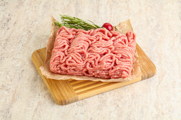 Raw beef minced meat for cooking