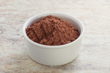 Natural organic cocoa powder for culinary