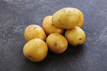 Raw small organic baby potato