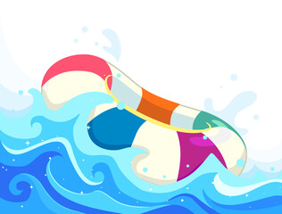 Water Wave Floatation Device Illustration