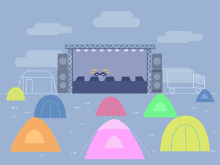 Concert Tents Illustration