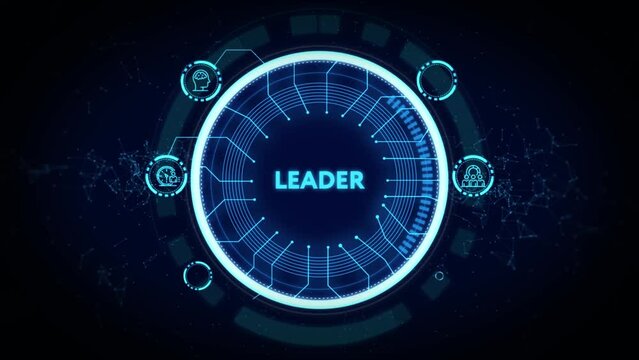 Successful team leader.  Business leadership concepts. A successful team leader is a manager market leader.