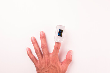 Oximeter device on white