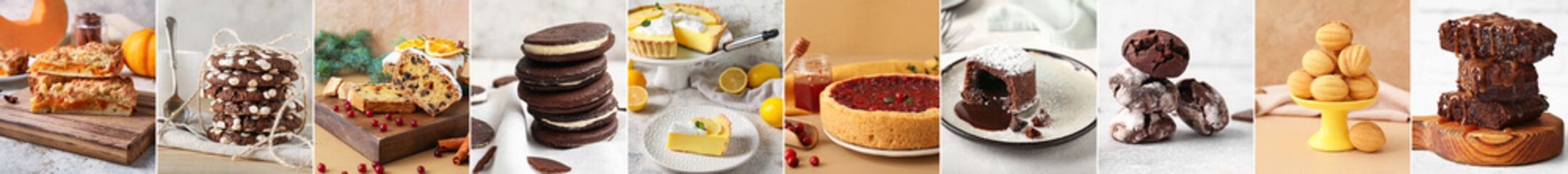 Set of delicious traditional pastries