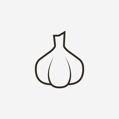 Garlic vector. Garlic logo design. Garlic symbol.