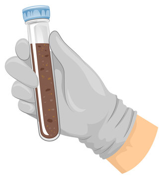 gloved hand holding test tube clip art preview